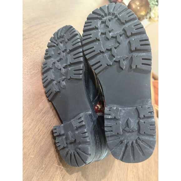 JEFFREY CAMPBELL Distressed Leather Combat Boots Aztec Foldover 2-Way Size 7 - Picture 9 of 15